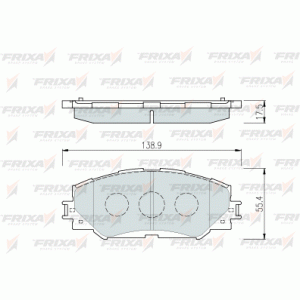Колодки передние FRIXA FPE060 (ан. DBS3290) TOYOTA AURIS, COROLLA, RAV 4, VERSO